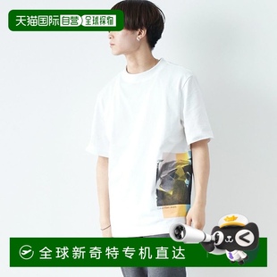1h可退 日本直邮Calvin Klein Jeans 男士多层次照片印花短袖T恤