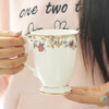 杯子陶瓷带勺骨瓷水杯牛奶杯创意马克杯早餐杯家用简约咖啡杯