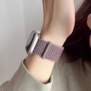 适用苹果手表iwatch8765高级感紫色回环舒适applewatchs9运动表带