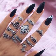 欧美复古戒指 Vintage female rings set combination joint ring