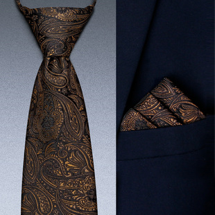 领带男棕色高端拉链式正装商务咖啡色面试免打结条纹婚礼主持人潮