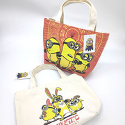 日本经典黄小人系列帆布休闲拎包手提包通勤饭盒包便当包