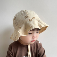 婴儿童，纯棉薄款防晒遮阳渔夫帽