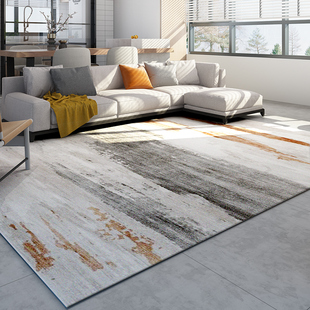 地毯客厅茶几毯现代简约北欧风格卧室床边床前毯短毛耐脏橘色
