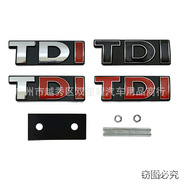 TDI中网标金属字母车贴适用于大众高尔夫中网标汽车中网装饰 车标