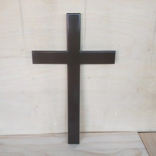 黑色实木十字架壁挂壁饰，大型摆件木质，挂墙墙饰门挂饰品装饰