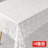 长方形一次性桌布清新印花塑料防水餐桌布，饭店大排档圆桌家用台布