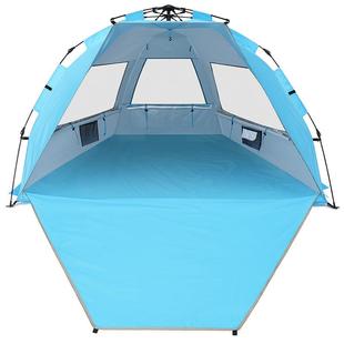 亚马逊跨境户外海边遮阳自动速开沙滩帐篷多人钓鱼防晒露营帐