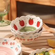 。冰淇淋碗水果碗高脚碗甜品盘沙拉碗精致漂亮的盘子陶瓷碗饭碗餐