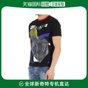 香港直邮VERSACE 范思哲 黑色男士印花短袖T恤 A79229-A201952-A0