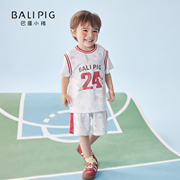 男童运动套装夏季薄款足球服女童休闲夏装宝宝短袖衣服儿童篮球服
