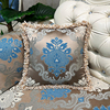 蓝色欧式雪尼尔绒大号抱枕圆枕糖果枕四季通用沙发垫加厚防滑耐磨