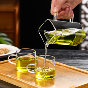 玻璃茶壶月牙过滤绿茶泡，茶器茶水分离泡茶壶，功夫茶具分茶杯公道杯