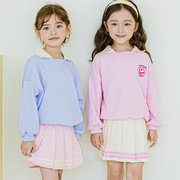 2023秋款韩国童装女童卫衣裙裤套装可爱运动网球裙翻领长袖两件套