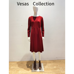 vesas collection唯尚女装连衣裙 收腰显瘦高级感轻奢裙D1165