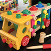 木质拆装螺母车拧螺丝工具车木制儿童，玩具男孩拼装组合敲球玩具
