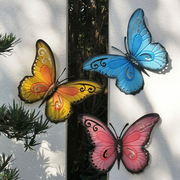 佳鲤户外庭院花园墙面装饰铁艺蝴蝶创意遮丑挂件院子露台阳台