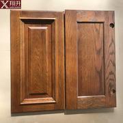 实木门板定制衣柜原木，柜门橡木现代橱柜，轻奢简约烤漆橱柜门
