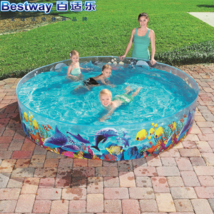 bestway透明硬胶水池婴儿，游泳池家庭戏水池，养鱼池洗澡免充气