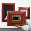 可定制简约红色实木装饰画框装裱照片相框挂墙镜框黑白油画框外框