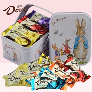 德芙巧克力盒装奶，香味兔子款兔款手挽铁盒生日礼物，休闲零食喜糖