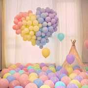 气球儿童马卡龙色结婚派对装饰生日场景布置汽球多款彩色粉色