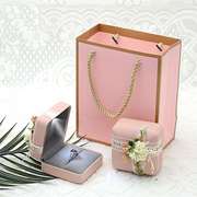 高端钻戒盒子求婚高级小戒指盒带，灯高档创意，小公主珠宝首饰礼盒