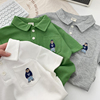 男童POLO衫短袖T恤夏季2024韩版休闲儿童装宝宝翻领半袖上衣