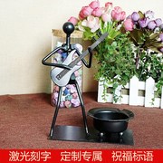 时尚创意音乐铁人烟灰缸客厅，办公桌摆件送男友送老爸