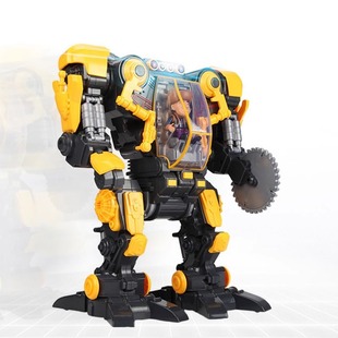 熊出没(熊出没)玩具机器人，光头强伐木电锯男孩对话智能声控遥控变形天才威