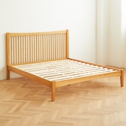 高档橡木实木床北美红橡木床1.5米双人床1.8米全实木床北欧简约胡