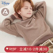 迪士尼男童毛衣冬季儿童，加绒加厚针织，外套上衣宝宝纯棉针织衫