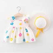 0到1-3岁女宝宝8洋气吊带裙10个月女婴儿衣服2夏装童裙5公主6裙子