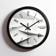 金属不锈钢静音挂钟 创意时尚客厅铝挂钟印刷LOGO 钟表 铝钟