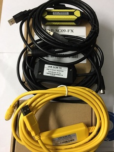 三菱PLC编程下载电缆线USB-SC09-FX单圆头FX1S 1N 3U 3G支持WIN10