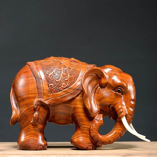 花梨木雕大象摆件泰国实木象红木对象雕刻工艺木质木头仿古象
