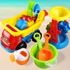 儿童沙滩玩具车套装水桶，挖沙铲子玩沙海边宝宝，小男女孩工具决明子