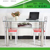 现代简易钢化玻璃餐桌椅经济型长方形正方形玻璃桌子家用双层饭桌