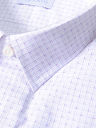 进口面料 纳巴罗短袖衬衫 索塔斯纯棉 粉色格子 高端半袖衬衣