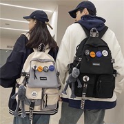 书包女大学生韩版高中，旅行双肩包男初中生，ins日系大容量电脑背包