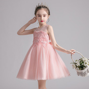 童装礼服公主裙2023夏季小女孩钢琴演出服，女童纱裙连衣裙