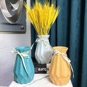 创意简约磨砂玻璃花瓶水培，植物鲜花干花，麦穗跳舞兰插花瓶客厅摆件
