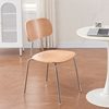 餐椅客厅家用简约茶桌凳子靠背奶茶咖啡厅椅子极简铁艺实木餐桌椅