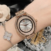 dacr镶钻士手表潮流时尚个性，气质水晶流沙不锈钢表带手表女
