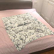 潮可爱卡通毛毯被珊瑚绒夏季盖毯法兰绒沙发毯子办公室午儿童睡毯
