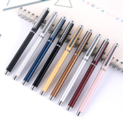 金属笔杆中性笔签字笔加重高颜值水笔黑色商务，签名笔办公文具