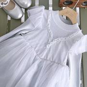 女童秋冬款公主裙，亮晶晶艾莎冰雪，同款网纱裙毛衣拼接连衣裙