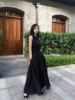 黑色高端精致连衣裙2023女赫本风显瘦无袖背心长裙质感高级感