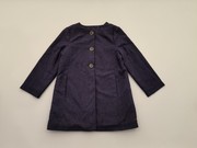 英国外贸出口男女童深紫色羊毛，外套大衣