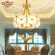 藤源欧式餐厅吊灯全铜客厅，灯具创意简约卧室，书房艺术吊灯灯饰全铜